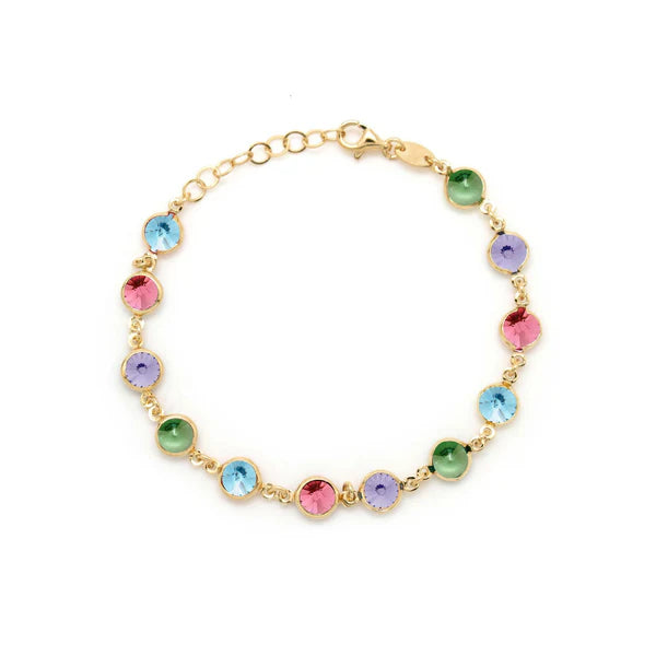 Pulsera Victoria Cruz Multicolor 7 mm en Plata
