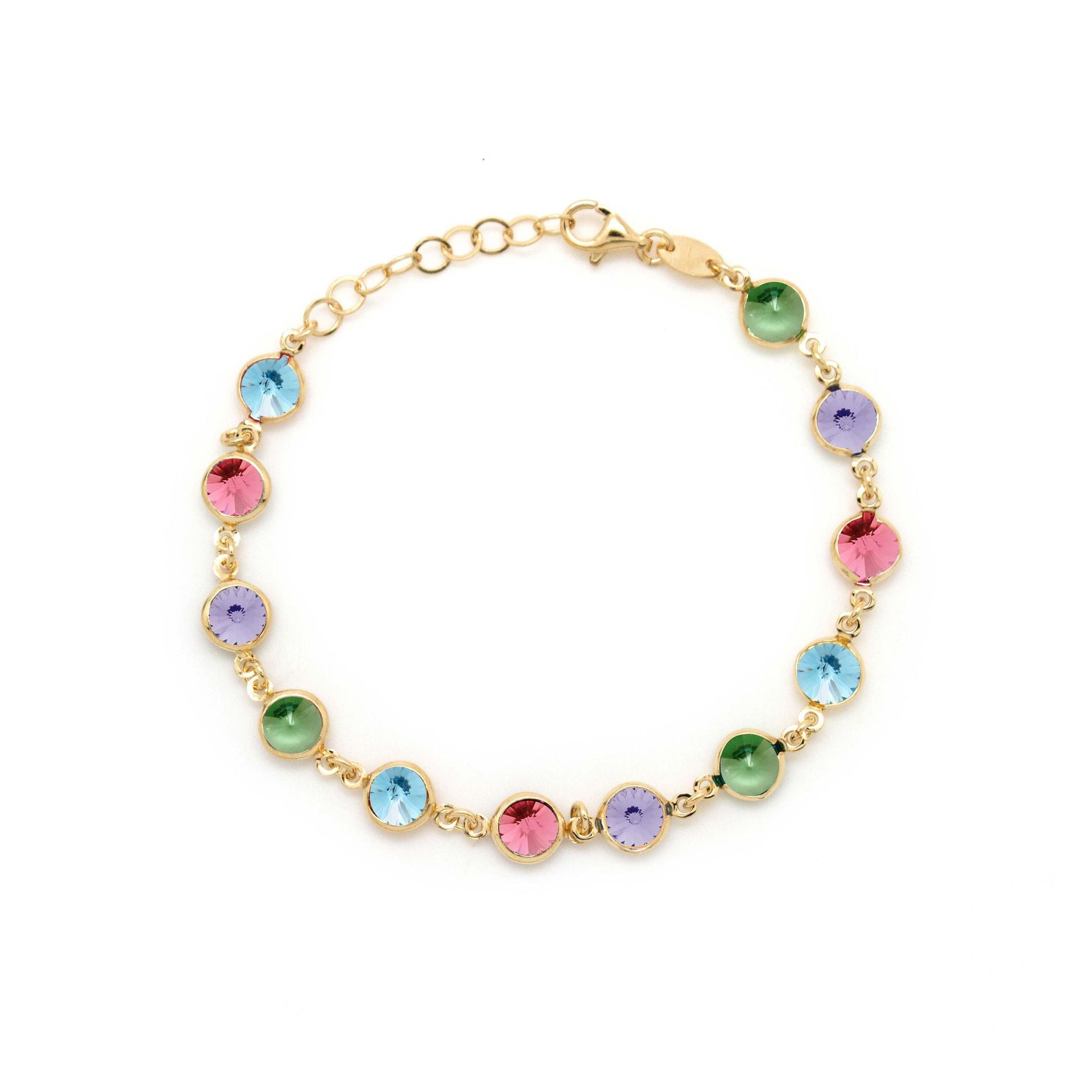 Pulsera Victoria Cruz Multicolor 7 mm en Plata