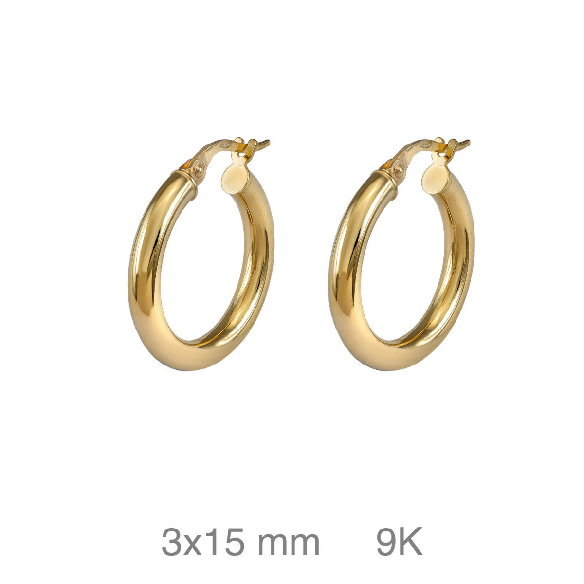 CRIOLLA 9 KILATES 3X15MM REDONDA LISA