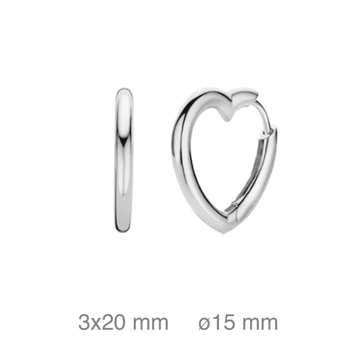 CRIOLLAS PLATA EN FORMA DE CORAZÓN