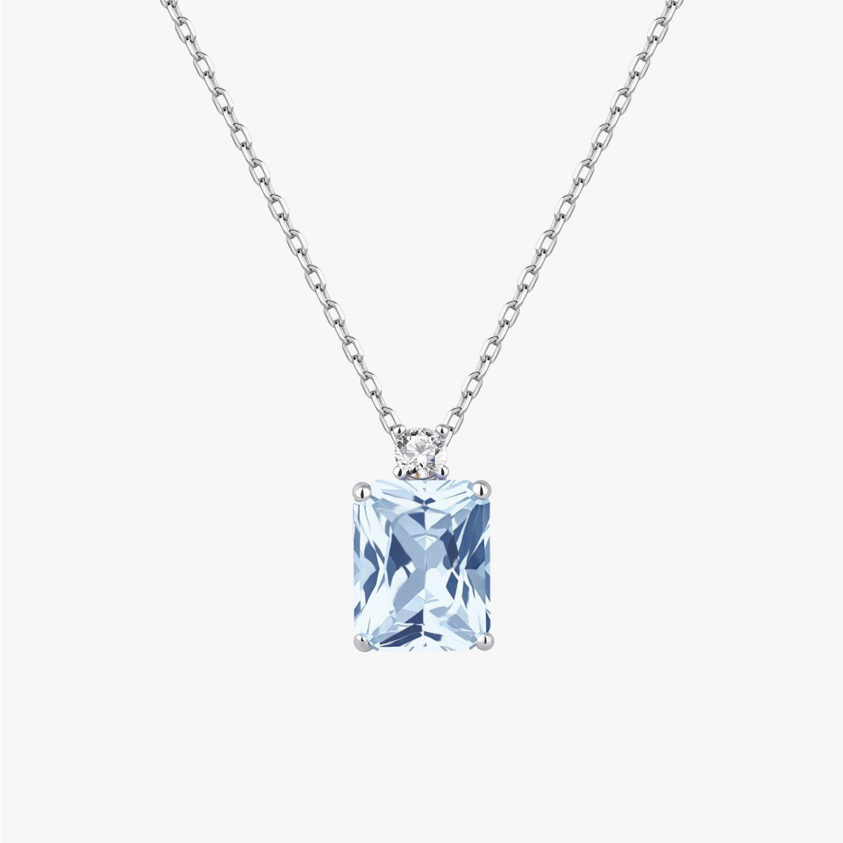 GARGANTILLA CUADRADO AGUAMARINA