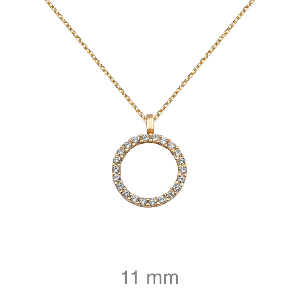 GARGANTILLA ORO AMARILLO 18 K CÍRCULO DE CIRCONITAS