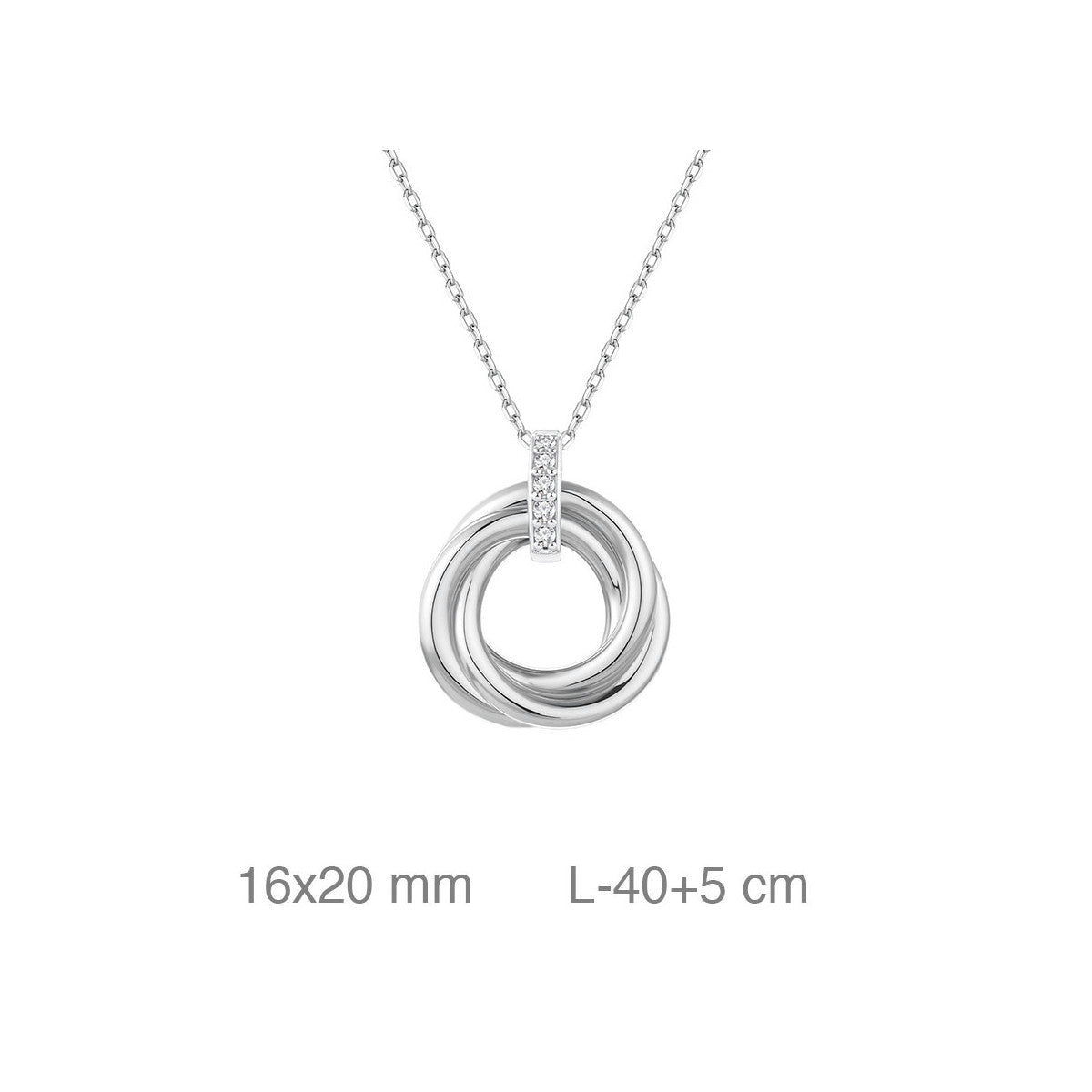 GARGANTILLA PLATA NUDO CIRCONITAS