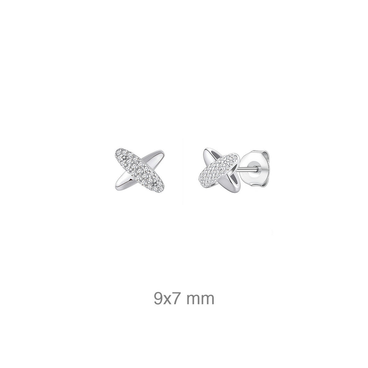 PENDIENTES PLATA CRUZADOS CIRCONITAS