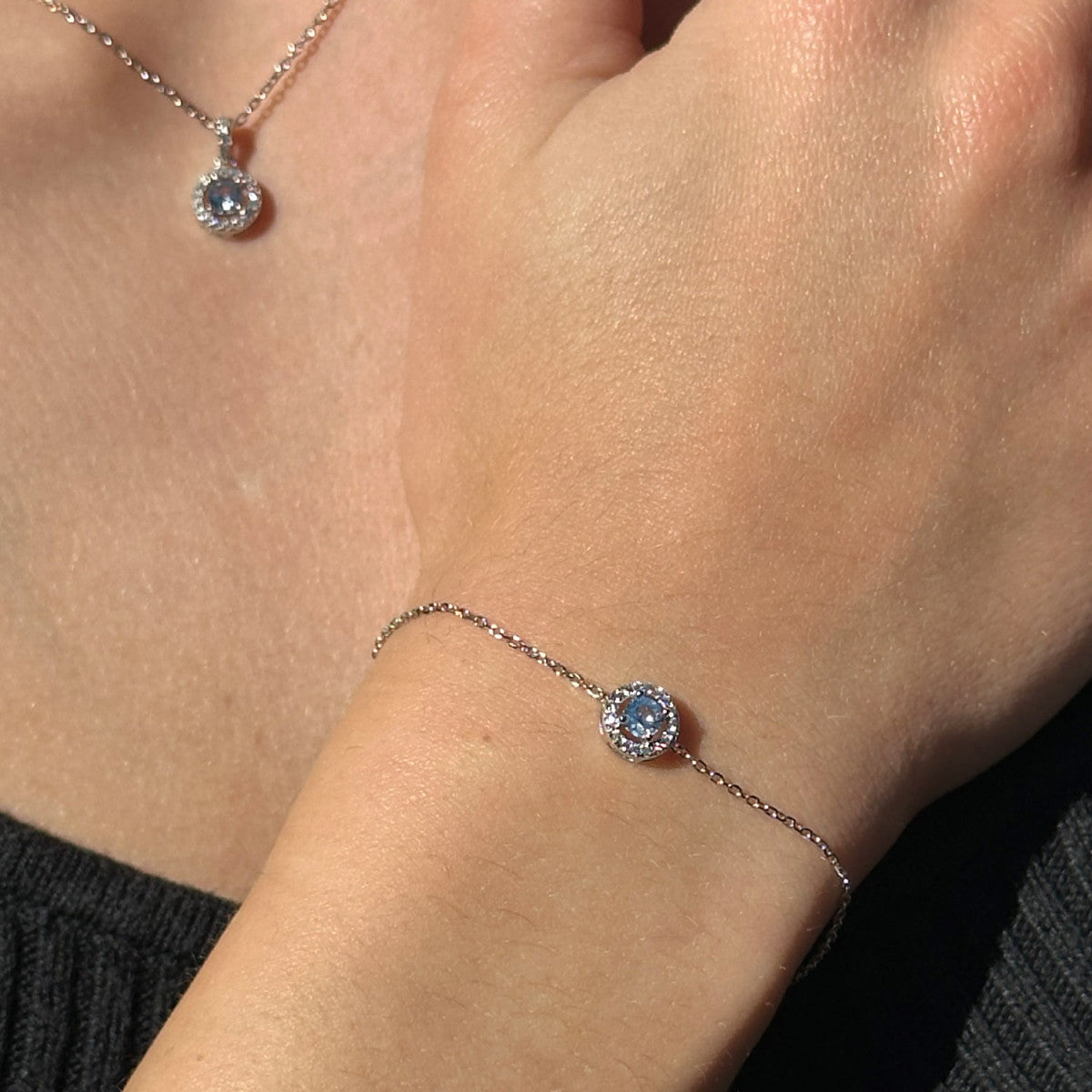 PULSERA CIRCULO CLASSIC AGUAMARINA