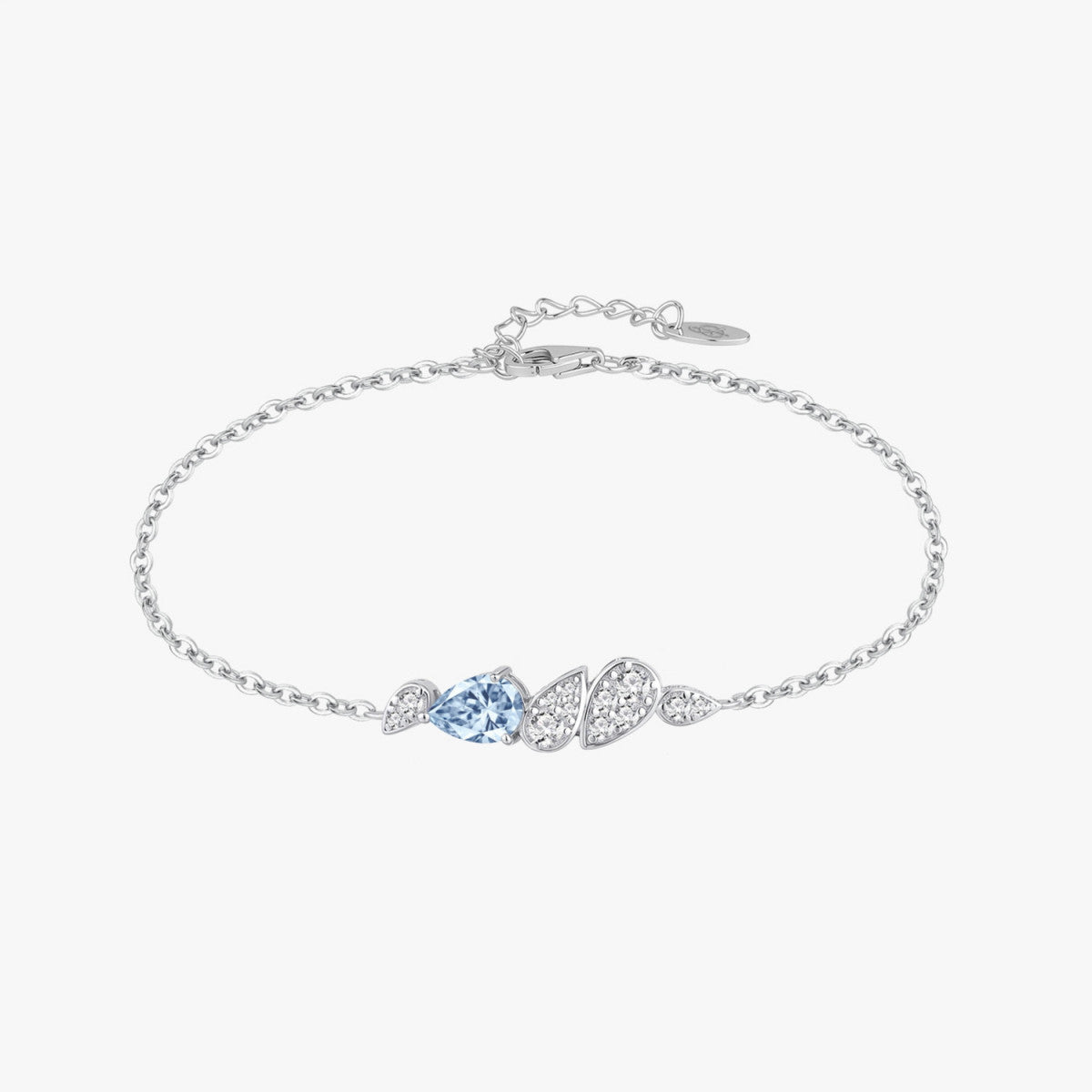 PULSERA GOTAS AGUAMARINA