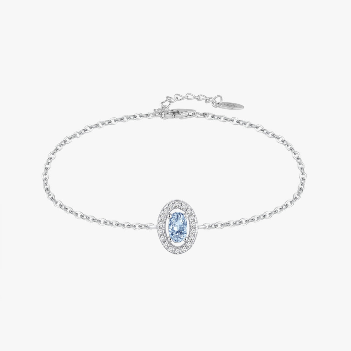 PULSERA OVALO CLASSIC AGUAMARINA